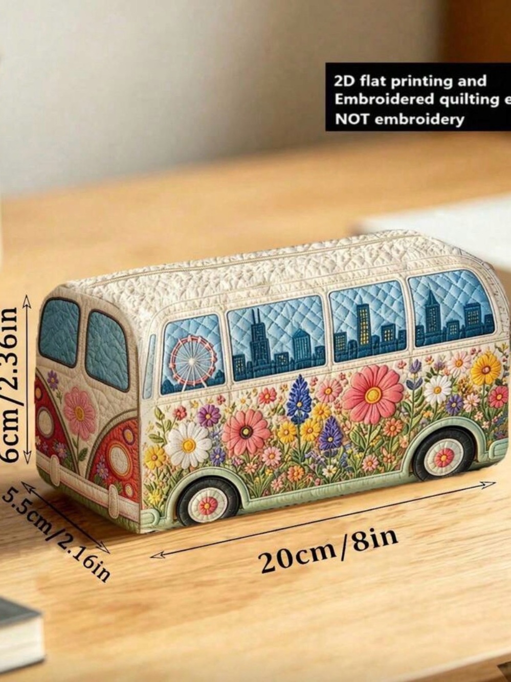Floral Van Cosmetic Bag - Multicolor